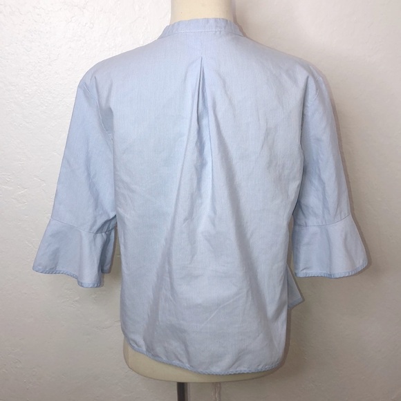Maje Charly Bleu Ciel Button Down Top Size 1/S - Picture 4 of 10